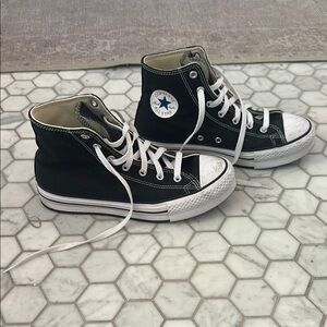 Converse Black and White High-Top Sneakers Classic Design